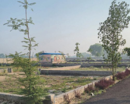 Open Plot with Under Construction House